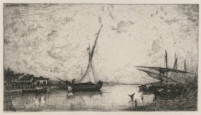 Kanal ved Martigues, 1872. af Adolphe Appian
