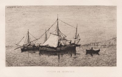 Fiskerbåd/kystfartsbåd (italiensk kyst) af Adolphe Appian