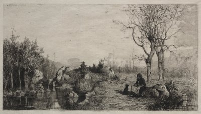 Bredden af en å ved Rossillon af Adolphe Appian