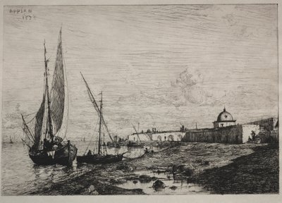 Havnen i San Remo, 1878. af Adolphe Appian