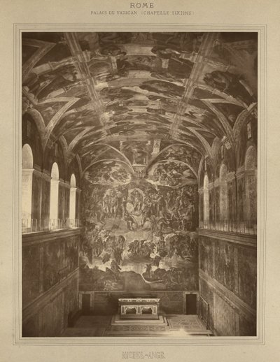 Rom - Vatikanpaladset, Det Sixtinske Kapel - Michelangelo af Adolphe Braun