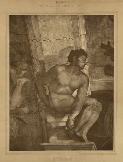 Rom - Vatikanpaladset, Det Sixtinske Kapel, Michelangelo af Adolphe Braun