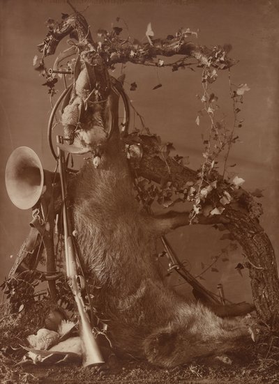 Stilleben af en jagtscene af Adolphe Braun