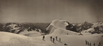 Topmødet på Mont Titlis, Schweiz, 1866. af Adolphe Braun