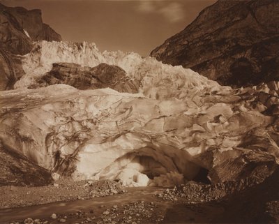 Schweiz. Grindelwald, Upper Glacier, kilde til Lutschine, 1875-1877. af Adolphe Braun