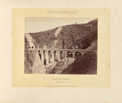 Gotthard-jernbanen: Piantorino-viadukten (efter færdiggørelse) af Adolphe Braun and Cie