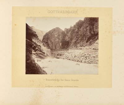 Gotthard-jernbanen: Ticino-broen nær Dazio Grande af Adolphe Braun and Cie