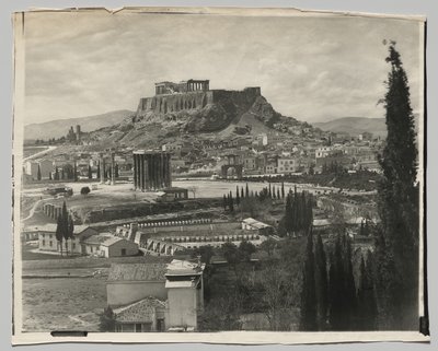 Udsigt over Akropolis af Adolphe Braun and Co.