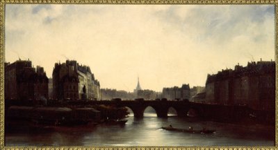 Pont-Neuf og Ile de la Cité af Adolphe Couvelet