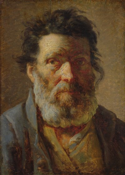 Hovedet af en gammel mand af Adolphe-Felix Cals