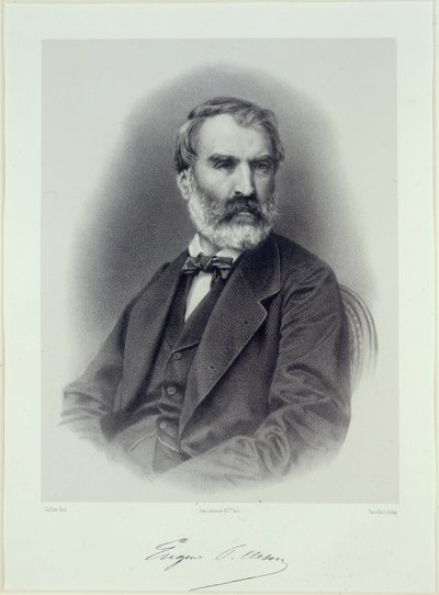Portræt af forfatteren Eugène Pelletan 1813-1884. af Adolphe Guillon