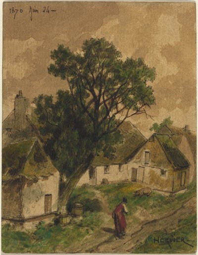 Gårdhave af Adolphe Hervier