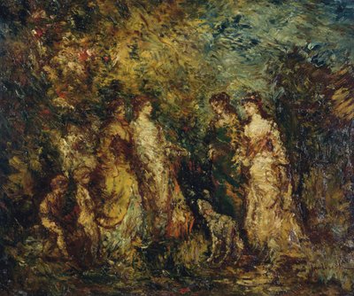 Spil om damer af Adolphe Joseph Thomas Monticelli