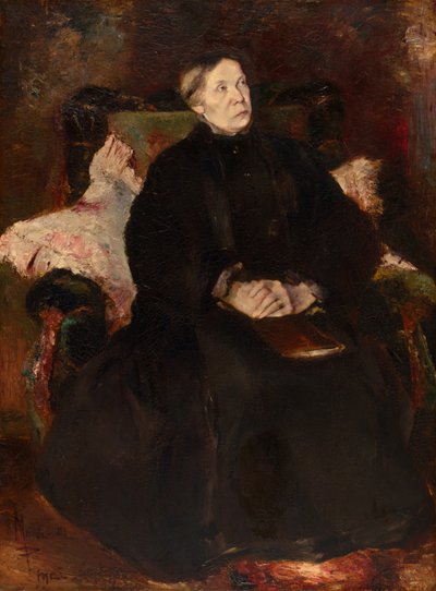 Portræt af en dame af Adolphe Joseph Thomas Monticelli