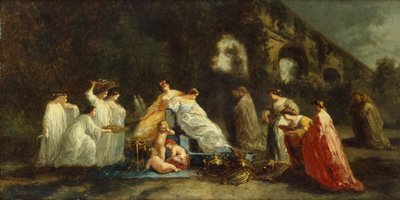 Florafestivalen af Adolphe Joseph Thomas Monticelli