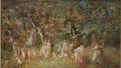 Gyngen af Adolphe Joseph Thomas Monticelli