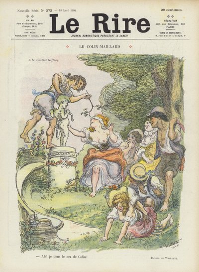 Blindebuk. Illustration til Le Rire af Adolphe Leon Willette