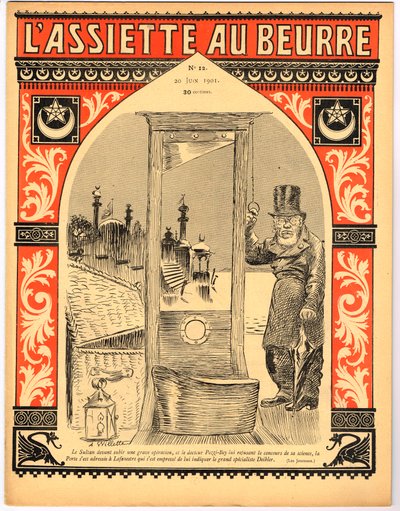 Cover af "" The Butter Dish "", satirisk i farver af Adolphe Leon Willette