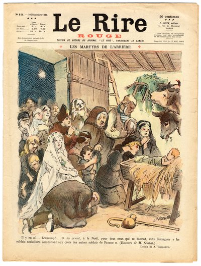 Cover af "" Den røde latter", Satirisk i farver af Adolphe Leon Willette