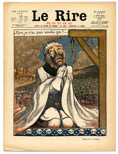 Cover af "" Den røde latter", Satirisk i farver af Adolphe Leon Willette