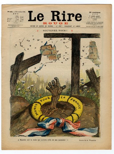 Cover af "" Den røde latter", Satirisk i farver af Adolphe Leon Willette