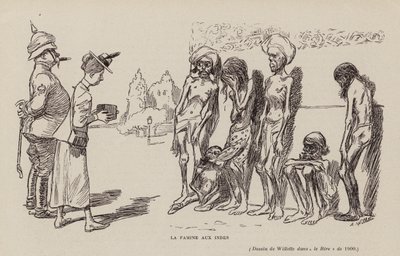 Hungersnød i Indien af Adolphe Leon Willette
