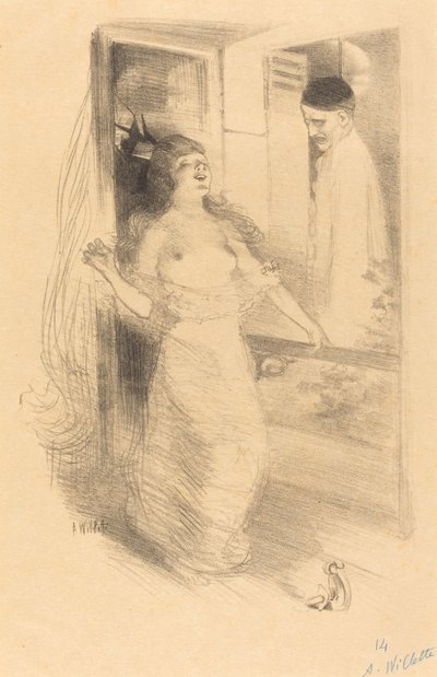 Hængende klovn (Pierrôt pendu) af Adolphe Leon Willette