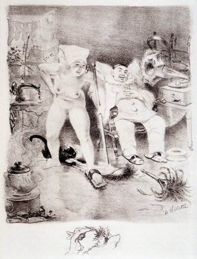 Dovenskab - tegning af Willette af Adolphe Leon Willette