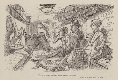 Only the English Know How to Travel (litografi) af Adolphe Leon Willette