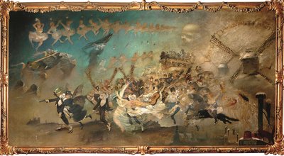 "Parce Domine" Allegorische Komposition aus dem Kabarett "le Chat noir" af Adolphe Leon Willette