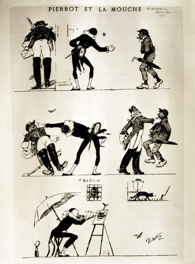 Pjerrot og La Mouche af Adolphe Leon Willette