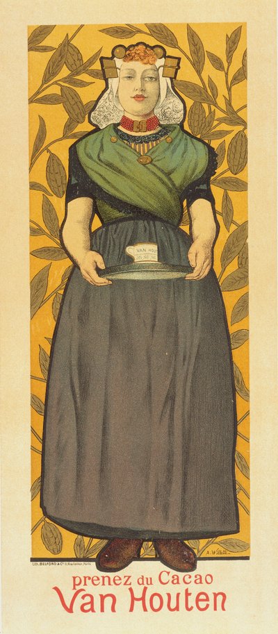Prenez du Cacao Van Houten af Adolphe Leon Willette
