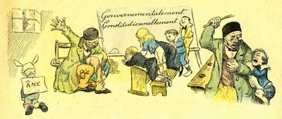 Hårdt liv for skoleelever på Saint Boniface-institutionen i Paris i 1867 af Adolphe Leon Willette