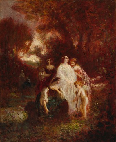 Figurer i skoven af Adolphe Monticelli