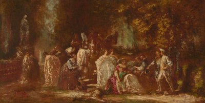 Tilbage fra Jagten af Adolphe Monticelli