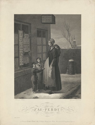 Jeg tabte!, 1824 af Adolphe Roehn