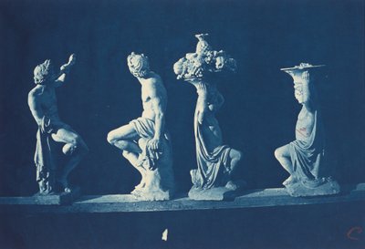 Fire statuer, ca. 1868 (foto) af Adolphe Terris