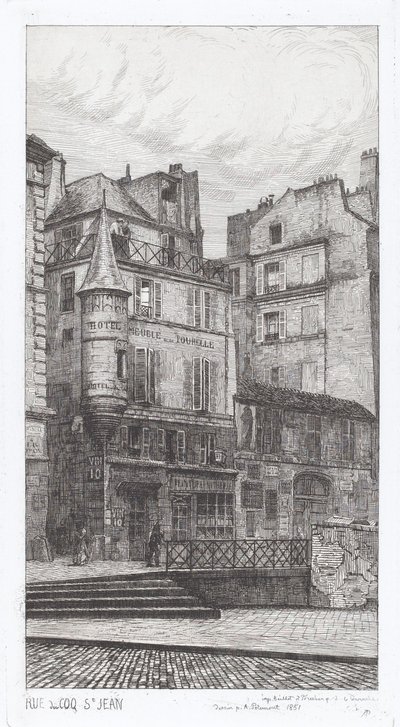 Rue du Coq St. Jean af Adolphe Théodore Jules Martial Potémont
