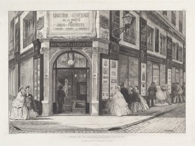 Hovedkvarter for Society of Aquafortists af Adolphe Théodore Jules Martial Potémont