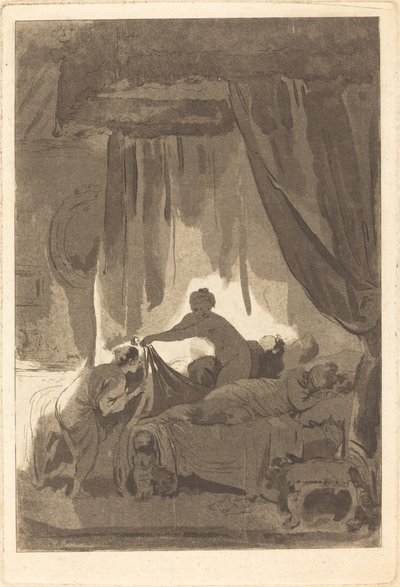 Mona Lisa af Adolphe Théodore Jules Martial Potémont after Jean Honoré Fragonard