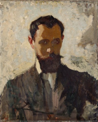 Self Portrait Study, ca. 1912 (olie på lærred) af Adolphe Valette