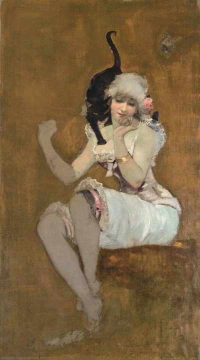 Et par venner, ca 1881. af Adolphe Willette