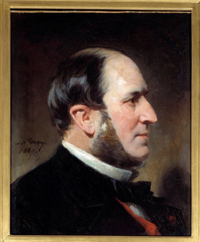 Portræt af baron Eugene-Georges Haussmann, præfet i Paris (1809-1891) Han var årsagen til de store renoveringsarbejder i byen Paris under det andet imperium. Maleri af Adolphe Yvon (1817-1893). 1867 søn. 0,45 x 0,35 m Paris, Musee Carnavalet af Adolphe Yvon