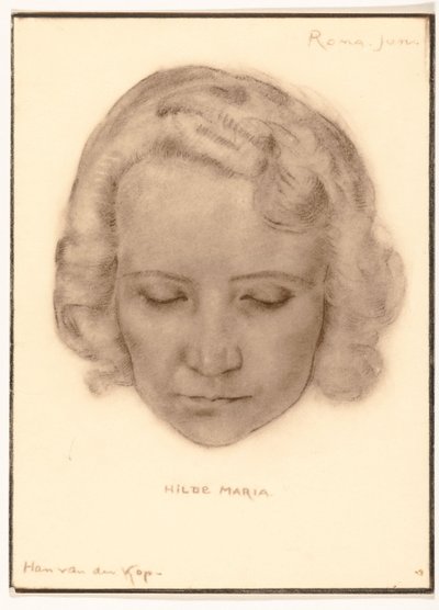 Fotogengivelse af et portræt af Hilde Maria af Han van der Kop af Adriaan Bijl (attributed to)