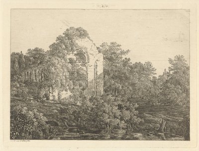 Ruin af Huis ter Haar af Adriaan Jacob Willem van Dielen
