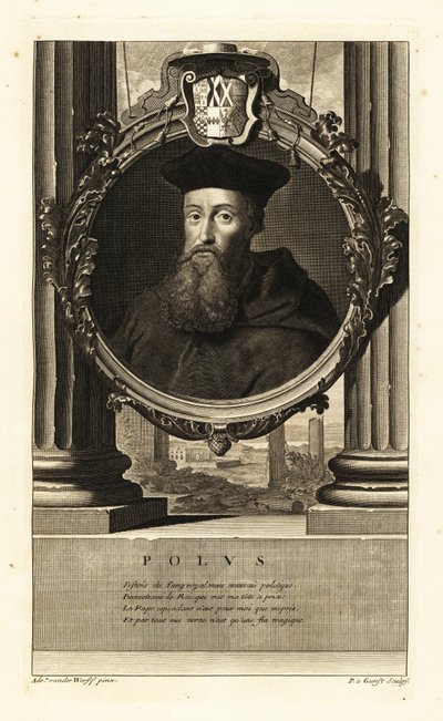 Reginald Pole (1500-1558) (gravering) af Adriaan van der (after) Werff