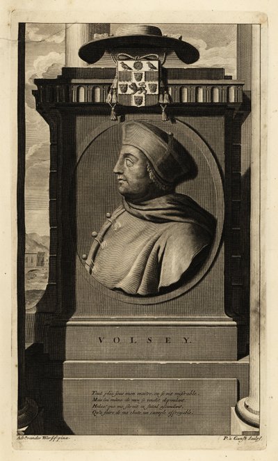 Thomas Wolsey (1473-1530) (gravering) af Adriaan van der (after) Werff
