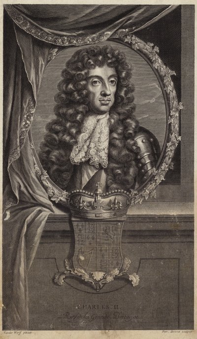 Portræt af kong Charles II af Adriaan van der Werff
