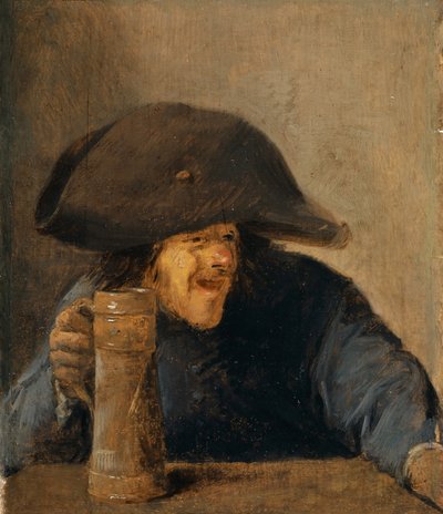 Bonde med Bicorne og Tankard , c.1630. af Adriaen Brouwer