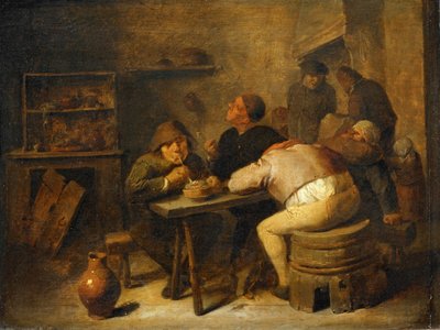 Tabagie - Interiør af et offentligt hus ... af Adriaen Brouwer